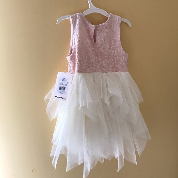 BNWT 18mo Dress with floral velvet and tulle - Picture 2 of 5
